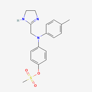 4-(((4,5-Dihydro-1H-imidazol-2-yl)methyl)(p-tolyl)amino)phenyl methanesulfonate