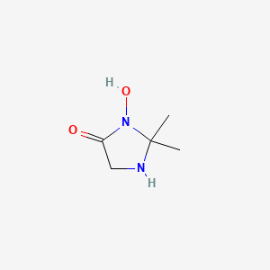 molecular formula C5H10N2O2 B12823512 4-Imidazolidinone, 3-hydroxy-2,2-dimethyl- CAS No. 485402-09-3