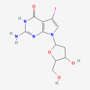 molecular formula C11H13IN4O4 B12823523 7-Deaza-2'-deoxy-7-iodoguanosine 