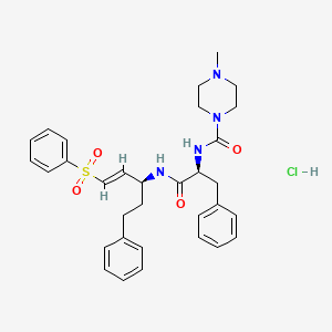 N-[(2S)-1-[[(E,3S)-1-(benzenesulfonyl)-5-phenylpent-1-en-3-yl]amino]-1-oxo-3-phenylpropan-2-yl]-4-methylpiperazine-1-carboxamide;hydrochloride