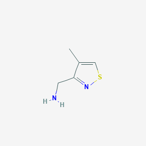 molecular formula C5H8N2S B12823586 (4-Methylisothiazol-3-yl)methanamine 