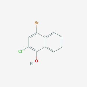 molecular formula C10H6BrClO B12823593 4-Bromo-2-chloro-1-naphthalenol 