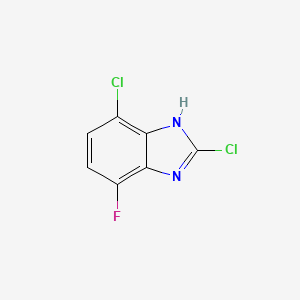 molecular formula C7H3Cl2FN2 B12823598 2,4-Dichloro-7-fluoro-1H-benzo[d]imidazole 