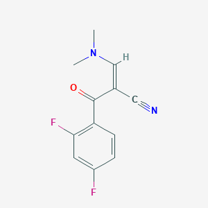 molecular formula C12H10F2N2O B12823609 2-(2,4-Difluorobenzoyl)-3-(dimethylamino)-acrylonitrile 