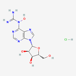 1-(9-((2R,3R,4S,5R)-3,4-Dihydroxy-5-(hydroxymethyl)tetrahydrofuran-2-yl)-9h-purin-6-yl)-1-hydroxyguanidine hydrochloride