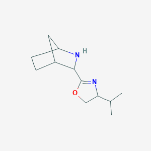 molecular formula C12H20N2O B12823650 2-(2-Azabicyclo[2.2.1]heptan-3-yl)-4-isopropyl-4,5-dihydrooxazole 