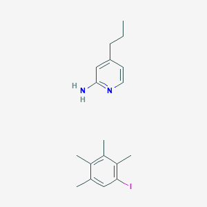 molecular formula C18H25IN2 B12823656 1-Iodo-2,3,4,5-tetramethylbenzene;4-propylpyridin-2-amine 