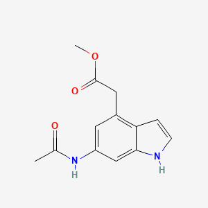 Methyl 2-(6-acetamido-1H-indol-4-yl)acetate