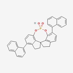 molecular formula C37H27O4P B12823689 12-hydroxy-1,8-dinaphthalen-1-yl-4,5,6,7-tetrahydroiindeno[7,1-de:1',7'-fg][1,3,2]dioxaphosphocine 12-oxide 