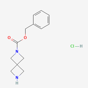 molecular formula C13H17ClN2O2 B12823714 Benzyl 2,6-diazaspiro[3.3]heptane-2-carboxylate hydrochloride 