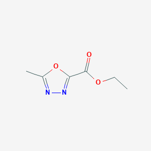 molecular formula C6H8N2O3 B1282373 5-甲基-1,3,4-恶二唑-2-甲酸乙酯 CAS No. 37641-36-4