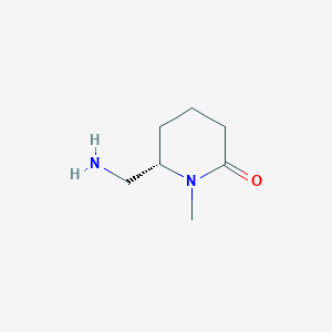 molecular formula C7H14N2O B12823738 (S)-6-(Aminomethyl)-1-methylpiperidin-2-one 