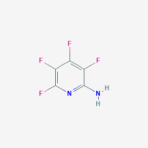 molecular formula C5H2F4N2 B12823744 3,4,5,6-Tetrafluoropyridin-2-amine 