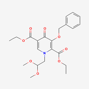 Diethyl 1-(2,2-dimethoxyethyl)-4-oxo-3-phenylmethoxypyridine-2,5-dicarboxylate