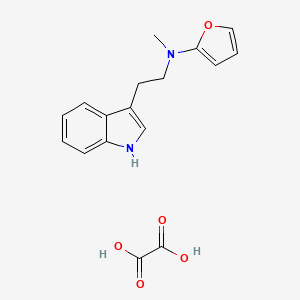 molecular formula C17H18N2O5 B12823802 N-(2-(1H-indol-3-yl)ethyl)-N-methylfuran-2-amine oxalate 