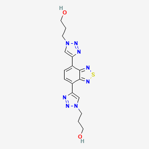 molecular formula C16H18N8O2S B12823816 3,3'-(4,4'-(Benzo[c][1,2,5]thiadiazole-4,7-diyl)bis(1H-1,2,3-triazole-4,1-diyl))bis(propan-1-ol) 