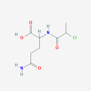 5-Amino-2-(2-chloropropanoylamino)-5-oxopentanoic acid