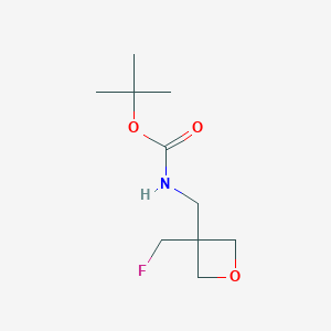 molecular formula C10H18FNO3 B12823901 tert-Butyl ((3-(fluoromethyl)oxetan-3-yl)methyl)carbamate 