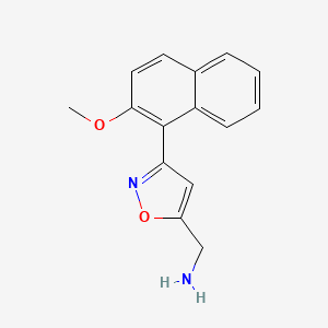 (3-(2-Methoxynaphthalen-1-yl)isoxazol-5-yl)methanamine