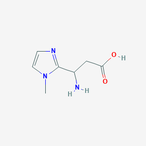 molecular formula C7H11N3O2 B12823963 3-Amino-3-(1-methyl-1H-imidazol-2-yl)propanoic acid 