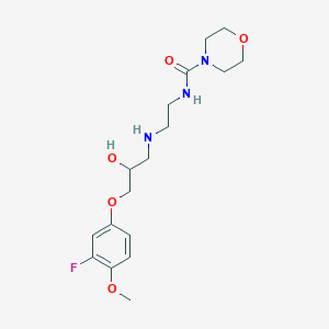 N-(2-((3-(3-Fluoro-4-methoxyphenoxy)-2-hydroxypropyl)amino)ethyl)morpholine-4-carboxamide