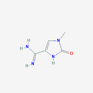 molecular formula C5H8N4O B12824030 1-Methyl-2-oxo-2,3-dihydro-1H-imidazole-4-carboximidamide CAS No. 756799-99-2