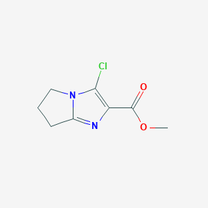 molecular formula C8H9ClN2O2 B12824090 Methyl 3-chloro-6,7-dihydro-5H-pyrrolo[1,2-a]imidazole-2-carboxylate 