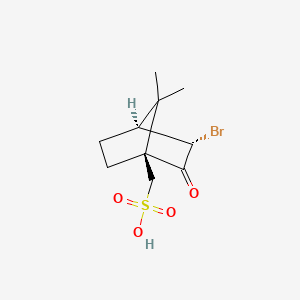 molecular formula C10H15BrO4S B12824091 ((1S,3S,4S)-3-Bromo-7,7-dimethyl-2-oxobicyclo[2.2.1]heptan-1-yl)methanesulfonic acid CAS No. 67999-30-8