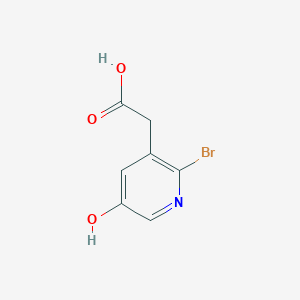 molecular formula C7H6BrNO3 B12824118 2-(2-Bromo-5-hydroxypyridin-3-yl)acetic acid 