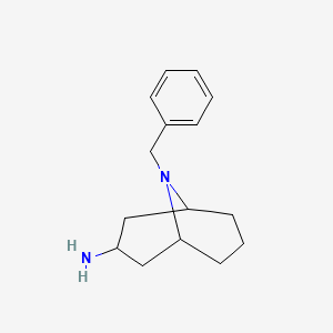 molecular formula C15H22N2 B1282412 9-苄基-9-氮杂双环[3.3.1]壬烷-3-胺 CAS No. 76272-99-6