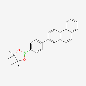 molecular formula C26H25BO2 B12824132 (4,4,5,5-Tetramethyl-2-(4-(phenanthren-2-yl)phenyl)-1,3,2-dioxaborolane 