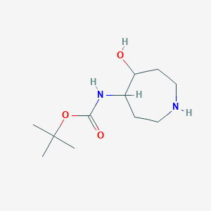 molecular formula C11H22N2O3 B12824154 tert-Butyl (5-hydroxyazepan-4-yl)carbamate 