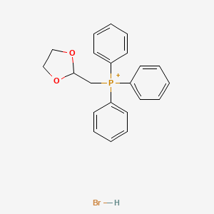 molecular formula C22H23BrO2P+ B12824158 1,3-Dioxolan-2-ylmethyl(triphenyl)phosphanium;hydrobromide 