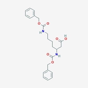 molecular formula C23H28N2O6 B12824168 3,7-Bis(phenylmethoxycarbonylamino)heptanoic acid 