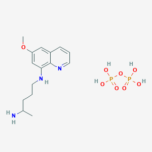 molecular formula C15H25N3O8P2 B12824215 N1-(6-Methoxyquinolin-8-yl)pentane-1,4-diamine diphosphate 