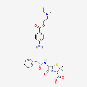 2-(Diethylamino)ethyl 4-aminobenzoate;3,3-dimethyl-7-oxo-6-[(2-phenylacetyl)amino]-4-thia-1-azabicyclo[3.2.0]heptane-2-carboxylic acid