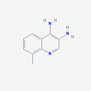 molecular formula C10H11N3 B12824358 8-Methylquinoline-3,4-diamine 