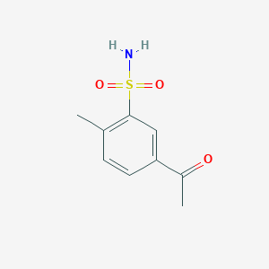 molecular formula C9H11NO3S B1282439 5-乙酰基-2-甲基苯磺酰胺 CAS No. 70958-70-2