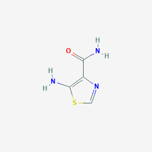 molecular formula C4H5N3OS B1282440 5-氨基噻唑-4-甲酰胺 CAS No. 5539-46-8