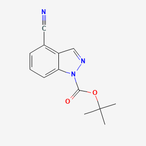 molecular formula C13H13N3O2 B12824421 tert-Butyl 4-cyano-1H-indazole-1-carboxylate 