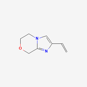 molecular formula C8H10N2O B12824438 2-Vinyl-5,6-dihydro-8H-imidazo[2,1-c][1,4]oxazine 