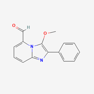 molecular formula C15H12N2O2 B12824490 3-Methoxy-2-phenylimidazo[1,2-a]pyridine-5-carbaldehyde 