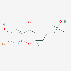 (-)-7-Bromo-6-hydroxy-2-(4-hydroxy-4-methylpentyl)-2-methylchroman-4-one