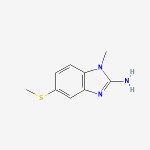 molecular formula C9H11N3S B12824517 1-Methyl-5-(methylthio)-1H-benzo[d]imidazol-2-amine 