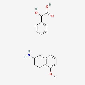 molecular formula C19H23NO4 B12824526 Methoxy-1,2,3,4-tetrahydronaphthalen-2-amine (S)-2-hydroxy-2-phenylacetate 