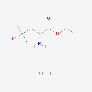 molecular formula C8H17ClFNO2 B12824574 Ethyl 2-amino-4-fluoro-4-methylpentanoate hydrochloride 