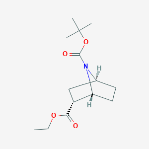 molecular formula C14H23NO4 B12824591 7-(tert-Butyl) 2-ethyl (1R,2R,4S)-7-azabicyclo[2.2.1]heptane-2,7-dicarboxylate 