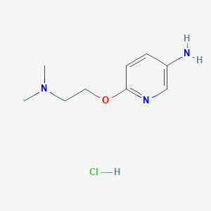 molecular formula C9H16ClN3O B12824626 6-[2-(Dimethylamino)ethoxy]pyridin-3-amine hydrochloride CAS No. 1334405-55-8