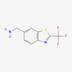 molecular formula C9H7F3N2S B12824634 (2-(Trifluoromethyl)benzo[d]thiazol-6-yl)methanamine 