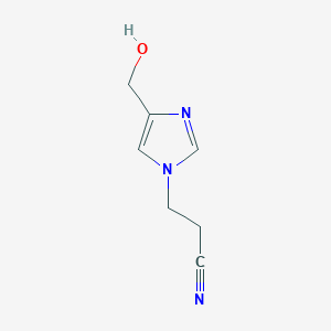 molecular formula C7H9N3O B12824649 3-(4-(Hydroxymethyl)-1H-imidazol-1-yl)propanenitrile 